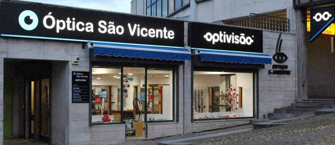 Informação da Óptica S. Vicente e da Optivisão